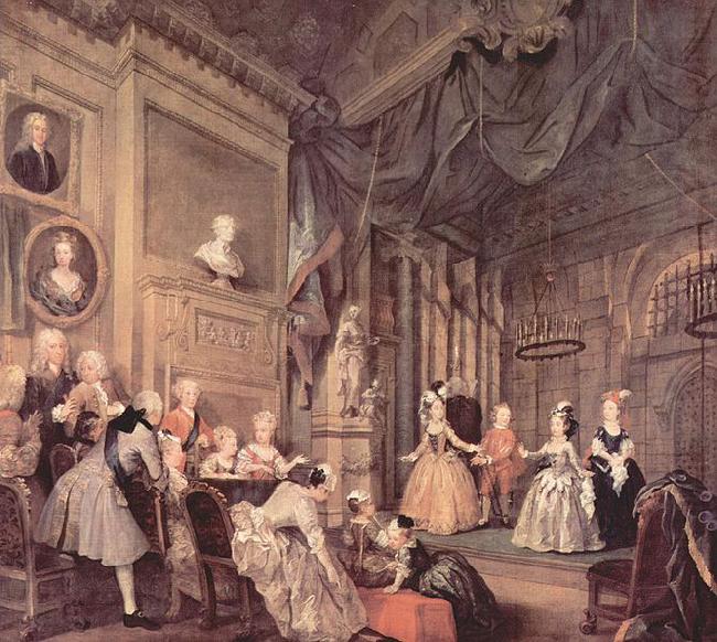 Theaterauffuhrung der Kinder im Hause des John Conduit, William Hogarth